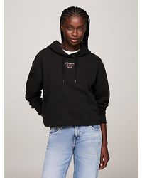 Tommy Hilfiger - Essential Cropped Relaxed Hoodie - Lyst