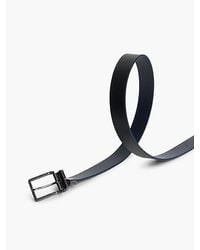 Tommy Hilfiger - Reversible Textured Leather Square Buckle Belt - Lyst