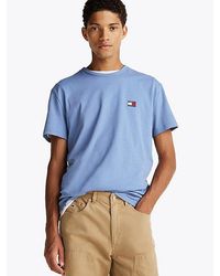 Tommy Hilfiger - T-Shirt Met Ronde Hals En Tommy-Badge - Lyst
