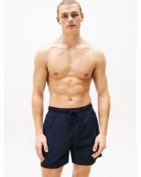 Tommy Hilfiger - Medium Lange Zwemshort Met Signature-Logo - Lyst