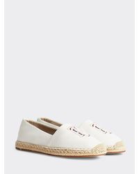 Tommy Hilfiger Platte Espadrille Met Monogram - Wit