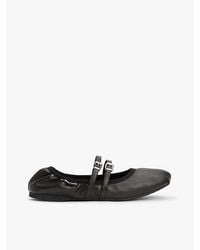 Tommy Hilfiger - Leren Ballerina Met Riempje En Gesp - Lyst