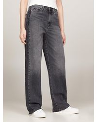 Tommy Hilfiger - High Rise Relaxed Straight Raw Hem Jeans - Lyst