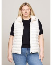 Tommy Hilfiger - Curve Signature Tape Padded Lightweight Vest - Lyst