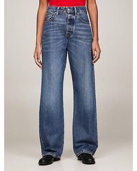 Tommy Hilfiger - Medium Rise Straight Relaxed Jeans - Lyst
