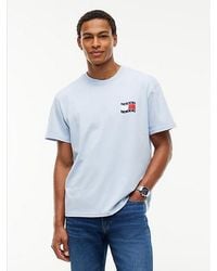 Tommy Hilfiger - Tommy Jeans Wavy Flag Back Logo Relaxed T-Shirt - Lyst