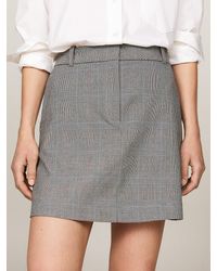 Tommy Hilfiger - Prince Of Wales Check Mini Skirt - Lyst