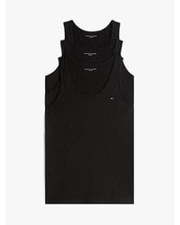 Tommy Hilfiger - Signature Set Van 3 Tanktops Met Geborduurde Vlag - Lyst