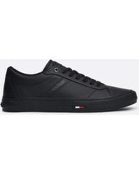 Tommy Hilfiger - Leather Logo Lace-up Trainers - Lyst