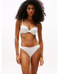 Tommy Hilfiger - Reggiseno A Mezza Coppa Con Logo Tono Su Tono - Lyst