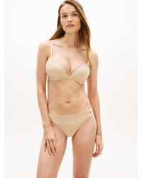 Tommy Hilfiger - Tonal Repeat Logo Padded Triangle Bra - Lyst