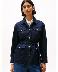 Tommy Hilfiger - Utility-Jacke Mit Goldfarbenen Knöpfen - Lyst