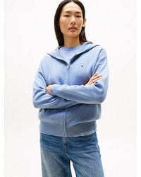 Tommy Hilfiger - Vest Van Jersey Met Capuchon En Rits - Lyst