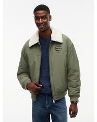 Tommy Hilfiger - Tommy Jeans Teddy Collar Relaxed Aviator Jacket - Lyst