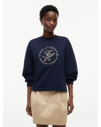 Tommy Hilfiger - Logo Relaxed Crew Neck Sweatshirt - Lyst