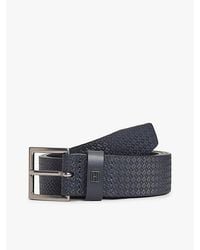 Tommy Hilfiger - Leren Riem Met Vlagprint En Vierkante Gesp - Lyst
