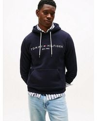 Tommy Hilfiger - Flex Fleece Hoodie Met Logo - Lyst