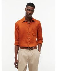 Tommy Hilfiger - Regular Fit Washed Pure Linen Shirt - Lyst
