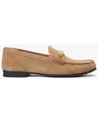 Tommy Hilfiger - Suede Chain Penny Loafers - Lyst
