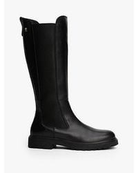 Tommy Hilfiger - Leather Cleat Knee-high Chelsea Boots - Lyst