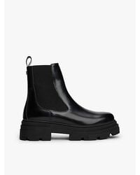 Tommy Hilfiger - Chelsea Boot Van Glanzend Leer Met Profiel - Lyst