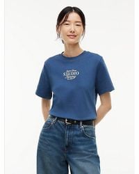 Tommy Hilfiger - Logo Interlock Knit Crew Neck T-Shirt - Lyst