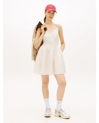 Tommy Hilfiger - Extra Slim Linen Blend Mini Skater Dress - Lyst