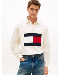 Tommy Hilfiger - Flag Logo Relaxed Rugby Shirt - Lyst