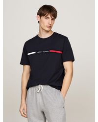 Tommy Hilfiger - Crew Neck Logo Panel T-shirt - Lyst