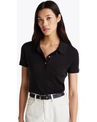 Tommy Hilfiger - Slim Fit Gold-tone Button Polo Shirt - Lyst