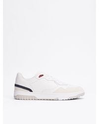 Tommy Hilfiger - Chaussures De Basket En Cuir Multitextures - Lyst