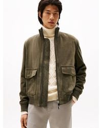 Tommy Hilfiger - Veste Smart Casual En Cuir Zippée - Lyst