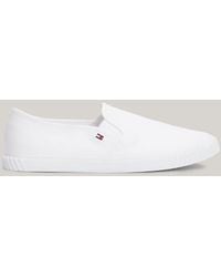 Tommy Hilfiger - Essential Canvas Slip-on Trainers - Lyst