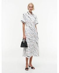 Tommy Hilfiger - Rope Print Twill Midi Shirt Dress - Lyst