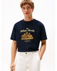 Tommy Hilfiger - Relaxed Fit T-Shirt Met Ronde Hals En Print - Lyst