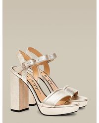 tommy hilfiger mirror metallic heeled sandal