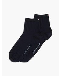Tommy Hilfiger - 2 Pack Flag Embroidery Short Socks - Lyst