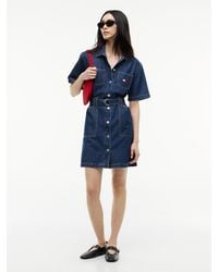 Tommy Hilfiger - Denim Utility Short Sleeve Shirt Dress - Lyst