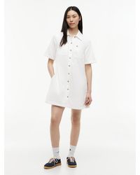 Tommy Hilfiger - Textured Twill A-Line Mini Shirt Dress - Lyst