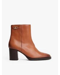 Tommy Hilfiger - Leren Enkellaars Met Paardenbit-Detail - Lyst
