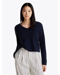 Tommy Hilfiger - Relaxed Cropped Fit Pullover Mit Wolle - Lyst