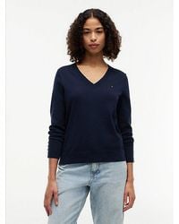 Tommy Hilfiger - Tone Button Cuff V-Neck Jumper - Lyst