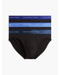 Tommy Hilfiger - 3 Pack Signature Logo Metallic Waistband Briefs - Lyst