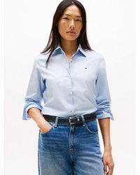 Tommy Hilfiger - Regular Fit Overhemd Van Gestreepte Poplin - Lyst