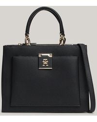 Tommy Hilfiger - Th Monogram Pebble Grain Tote - Lyst