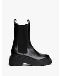 Tommy Hilfiger - Leren Chelsea Boot Met Profielzool - Lyst