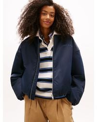Tommy Hilfiger - Back Logo Embroidery Bomber Jacket - Lyst