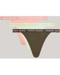 Tommy Hilfiger - 3-pack Essential Repeat Logo String Thongs - Lyst