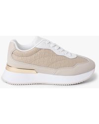 Tommy Hilfiger - Th Monogram Leather Mixed Texture Trainers - Lyst
