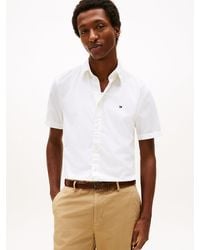 Tommy Hilfiger - Regular Fit Flex Poplin Short Sleeve Shirt - Lyst